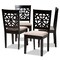 Baxton Studio Jackson Sand Upholstered and Espresso Wood 4-Piece Dining Chair Set 166-10764 - alternate 1